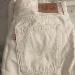 Levi’s white high waist-  501’s